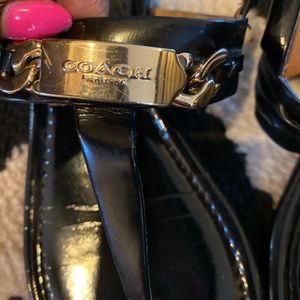 Authentic Coach T-strap sandals
